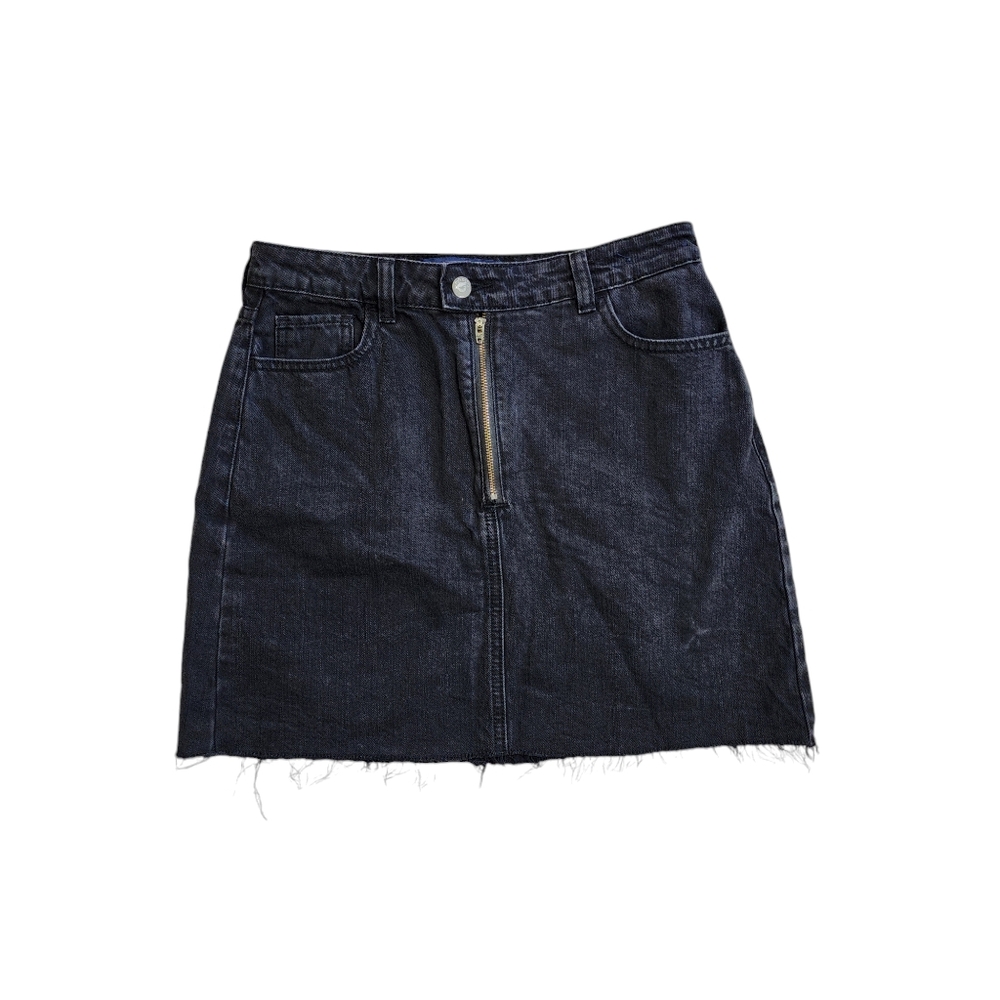 Hollister Ultra High Rise Denim Skirt Size 9 Black